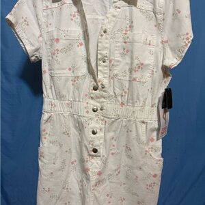 Celebrity Pink Floral Button-Down Jumpsuit